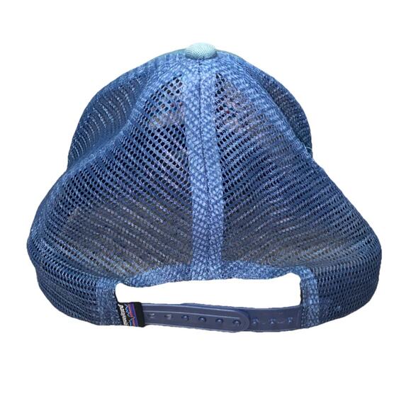 Patagonia One Size Embroidered Logo Mesh Back Cap Blue Trucker Snapback, Hat - Picture 3 of 6
